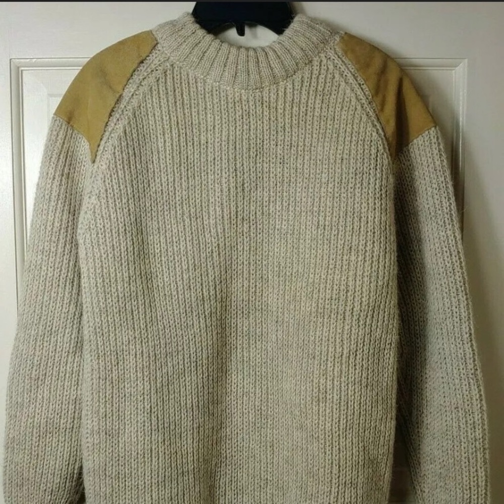 Heritage English Wool Suede Fisherman Sweater
